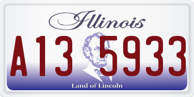 IL license plate A135933