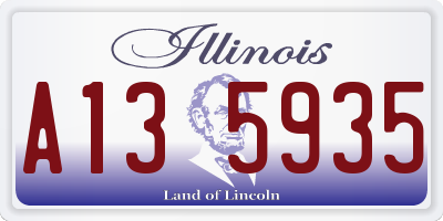 IL license plate A135935