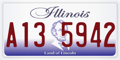 IL license plate A135942