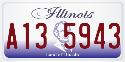 IL license plate A135943