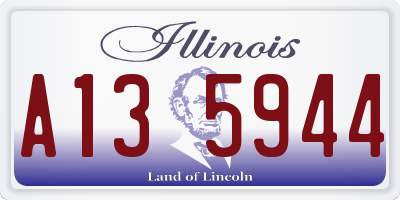 IL license plate A135944