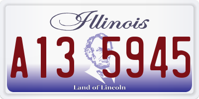 IL license plate A135945