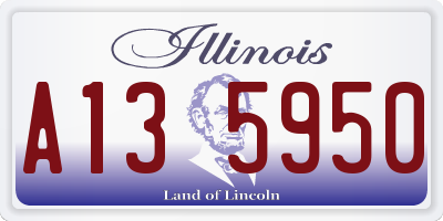 IL license plate A135950