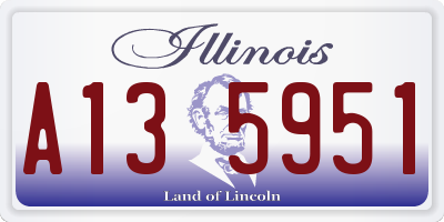 IL license plate A135951