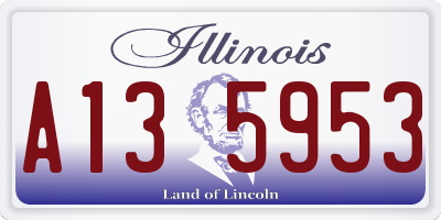 IL license plate A135953