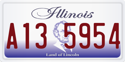 IL license plate A135954