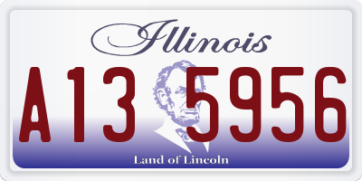 IL license plate A135956