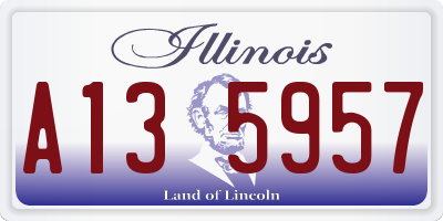 IL license plate A135957