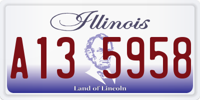 IL license plate A135958