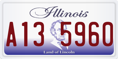 IL license plate A135960