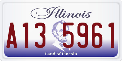 IL license plate A135961