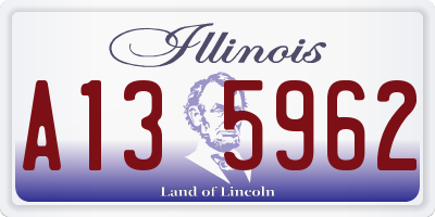 IL license plate A135962