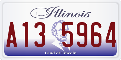 IL license plate A135964
