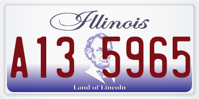 IL license plate A135965