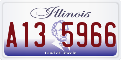 IL license plate A135966