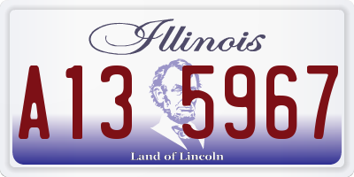IL license plate A135967