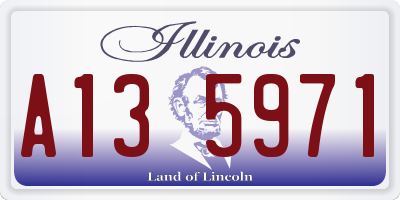 IL license plate A135971