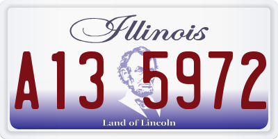 IL license plate A135972
