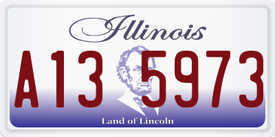 IL license plate A135973