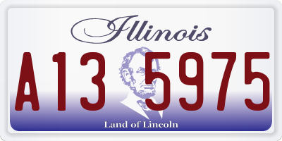 IL license plate A135975