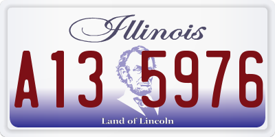 IL license plate A135976