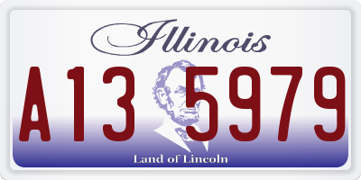 IL license plate A135979
