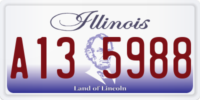 IL license plate A135988