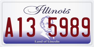 IL license plate A135989