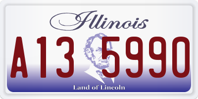 IL license plate A135990