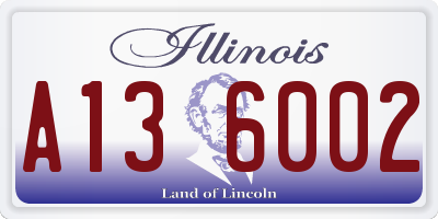 IL license plate A136002