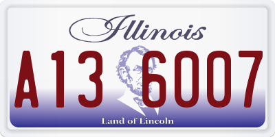 IL license plate A136007