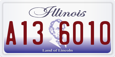 IL license plate A136010
