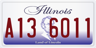 IL license plate A136011