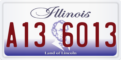 IL license plate A136013