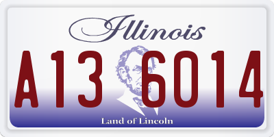 IL license plate A136014