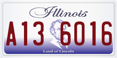 IL license plate A136016
