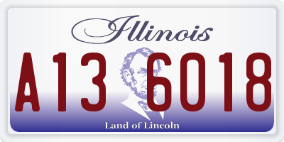 IL license plate A136018