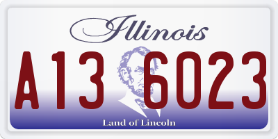 IL license plate A136023