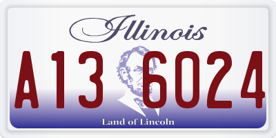 IL license plate A136024