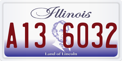 IL license plate A136032
