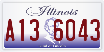 IL license plate A136043
