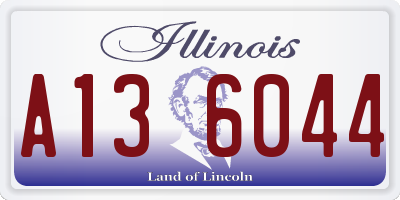 IL license plate A136044