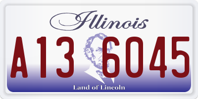 IL license plate A136045