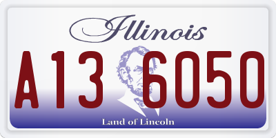 IL license plate A136050