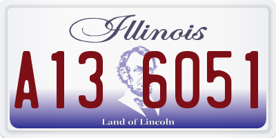 IL license plate A136051