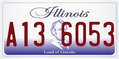 IL license plate A136053