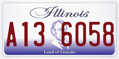 IL license plate A136058