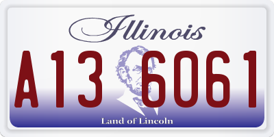 IL license plate A136061