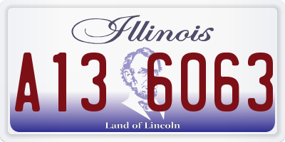 IL license plate A136063