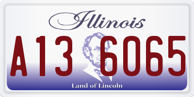 IL license plate A136065